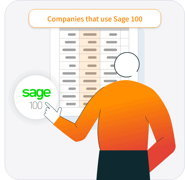 Definition of list of Companies that Use Sage 100